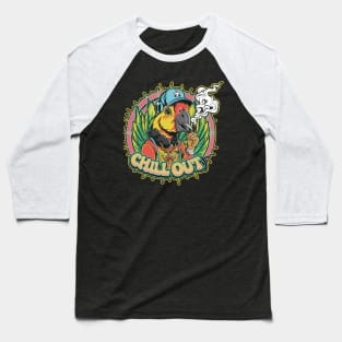 Hip Hop Parrot Chill Out Artwork Baseball T-Shirt